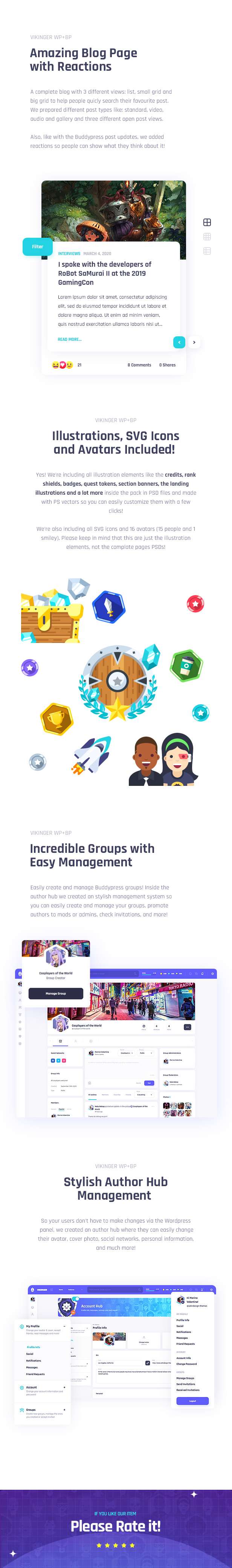 Vikinger - BuddyPress and GamiPress Social Community - WordPress Theme - 22