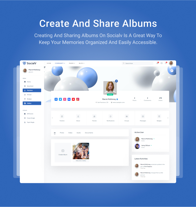 Social Network Community BuddyPress Theme | SocialV | Iqonic Design