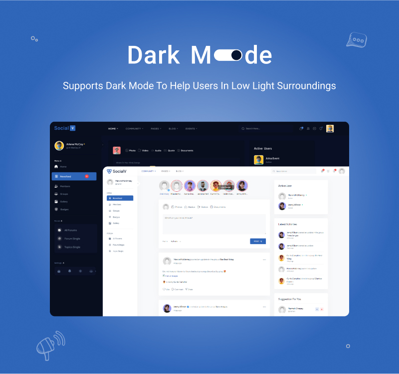 Social Network Community BuddyPress Theme | SocialV | Iqonic Design