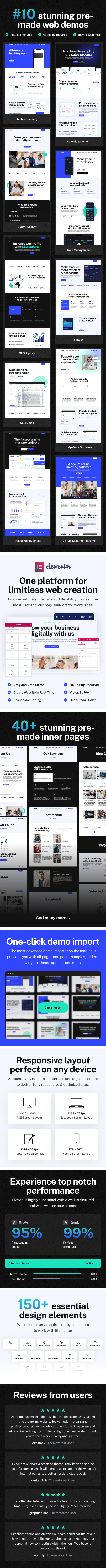 Flowto - Startup & SaaS WordPress Theme - 3